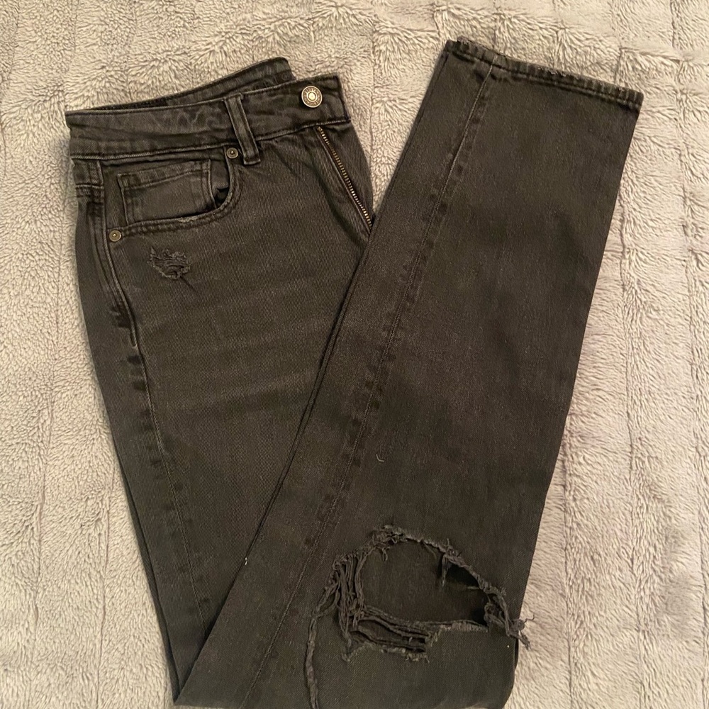 Women's Tall Black Mom Jeans